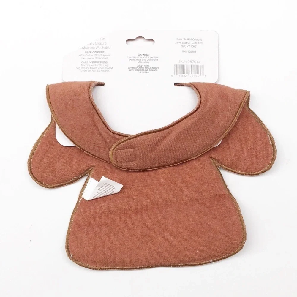 NEW Frenchie Mini Couture Christmas baby bib